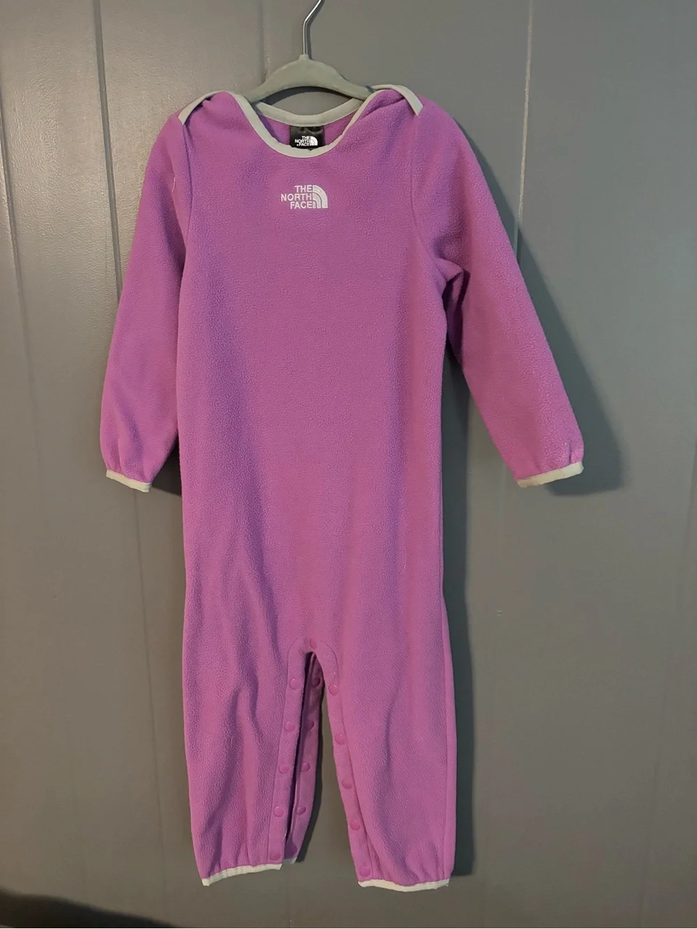 The North Face Purple Fleece Kids One-Piece